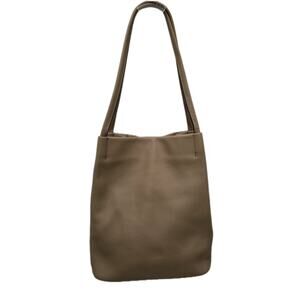 Kattee Leather Shoulder Bag Tote Purse Handbag Soft Genuine Leather Taupe